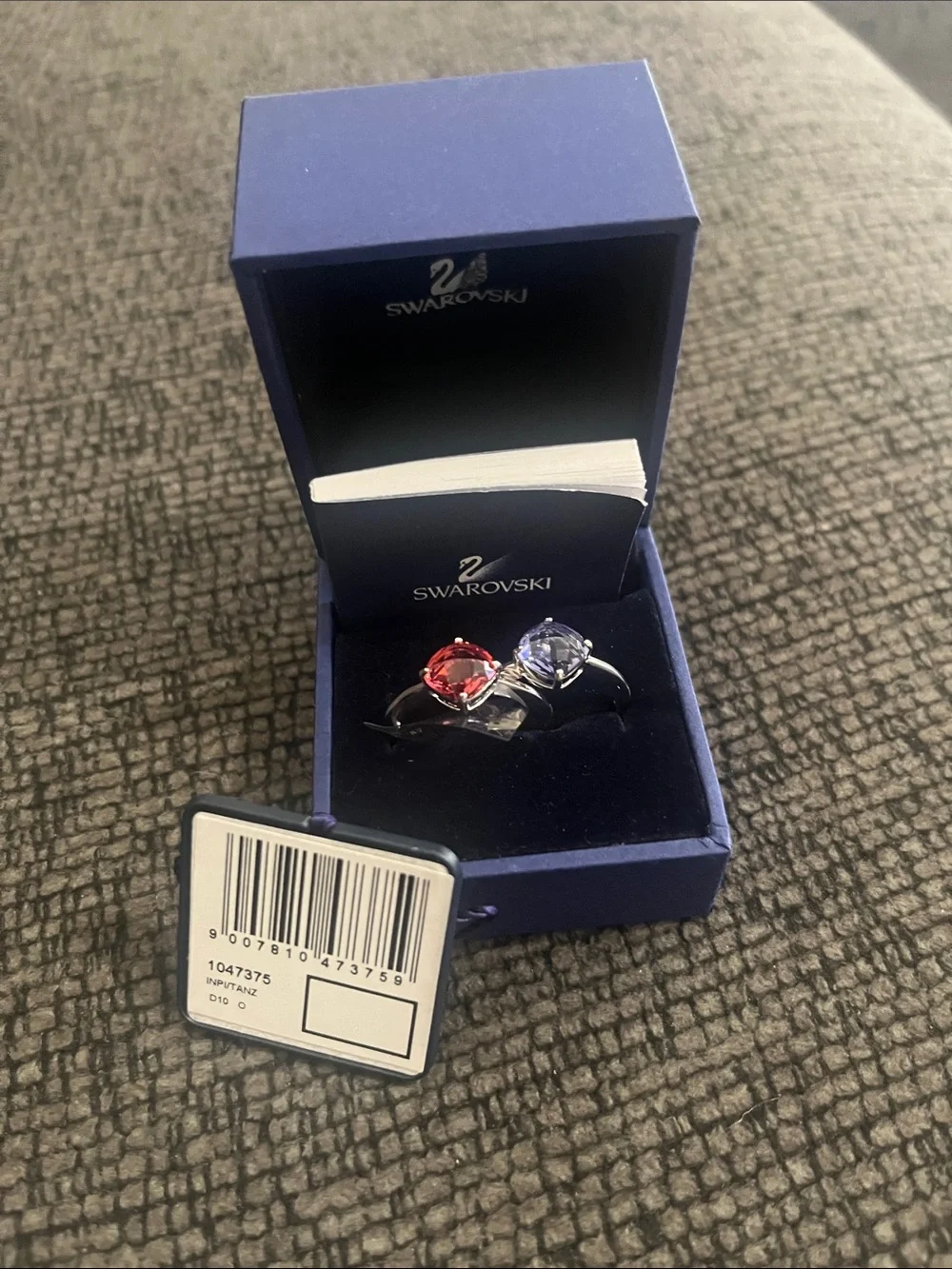 Swarovski Lea Tanzanite Ring Set Size 8 (58) Retired 1047375 NIB with Tag
